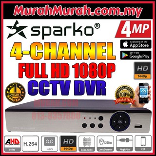 SPARKO 4CH 4.0MP CCTV DVR 4-CH 4 CHANNEL AHD SYSTEM Digital Video Recorder Full HD 4MP P2P View on phone app XMeye (1)