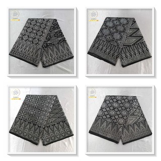 Sampin Songket Mura Royal Premium by ZABRO, 2Meter, "Black Silver", Ready To Sewing. (1)
