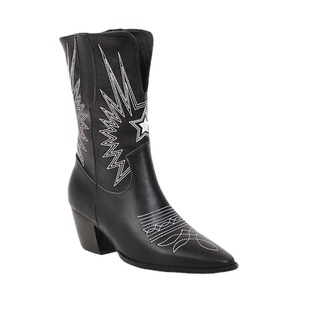 Short Tube Embroidered Martin Boots Wedge Roman Boots