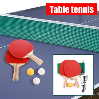 Indoor Games Sport Portable Table Tennis Net Bracket Ping-Pong Paddles Kit Set