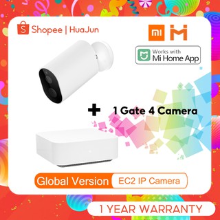 【Global Version】Xiaomi Imilab EC2 AI Outdoor IP Camera WiFi Wireless Battery Power Rechargeable IP Security Camera Smart Outdoor Security CCTV Gateway Infrared Night Vision IP66 Waterproof Security Cameras & Systems IP Security Cameras