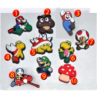 4 pcs charms mario bros Pins For nintendo croc shoe charms Accessories