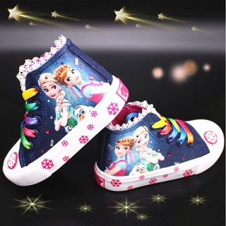 Disney Girls Frozen Shoes Princess Anna&Elsa Canvas Shoes Kids Cartoon Shoes #2