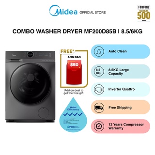 [Bulky] Midea Washer-Dryer Combo, 8.5kg, Water Efficiency 4 Ticks, MF200D85B