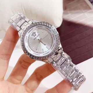 Ver.sace women's watch Simple steel strap watch Brand quartz watch Du Meisha portrait logo classic ladies watch