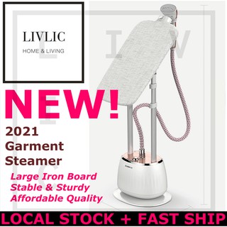 iLivPro MT01 Garment Steamer with Rotatable Board 2 in 1 White Steamer Iron Clothes Steamer Handheld Steamer Iron LIVLIC
