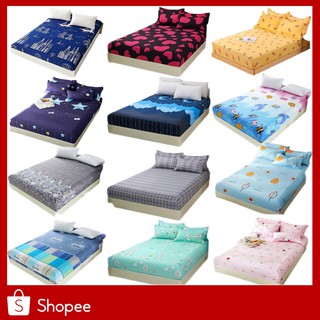 [Ready Stock]Fitted Bedsheet Single/Queen/King Size