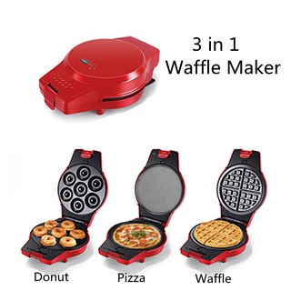 3 In 1 Multifunctional Waffle Maker Donuts Maker Pizza Breakfast Machine