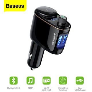 Baseus FM Transmitter Bluetooth Car MP3 Audio Player Handsfree Calling Modulator USB Car Charger