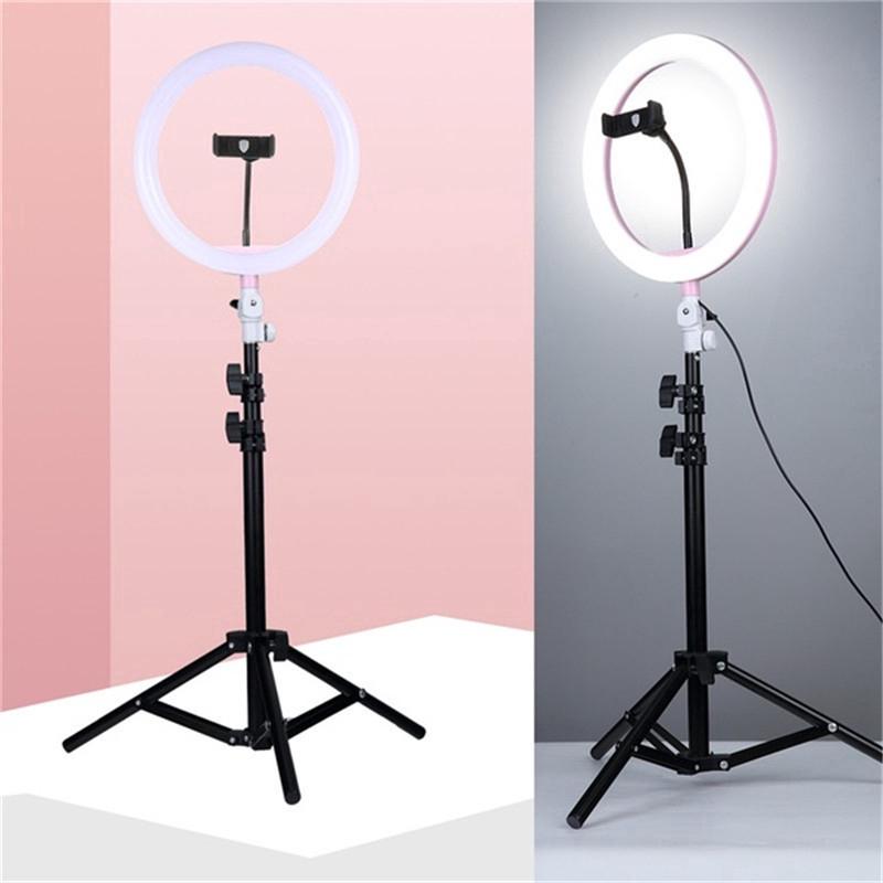 Phone Selfie Ring Light 10"/26cm Dimmable LED Ringlight With 1.1M Tripod Stand