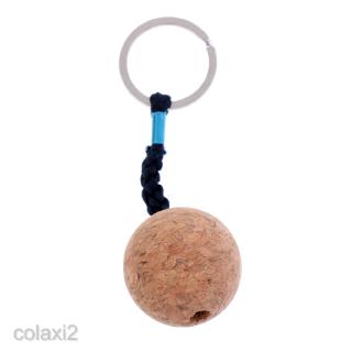 Floating Cork Ball Keychain with Keyring, Safety 35mm Floatable Keys Floater for all Water Sports
