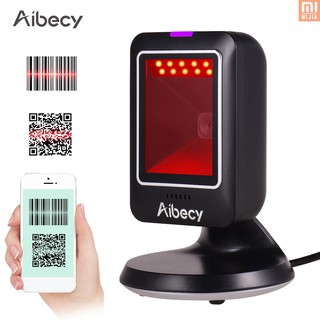 ☆ready stock☆ Aibecy MP6300Y 1D/2D/QR Omnidirectional Barcode Scanner USB Wired Bar Code Reader CMOS Image Hand-Free for Supermarket Bookstore Retail Hospital