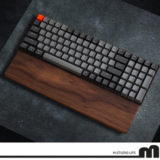 Mechanical keyboard palm support walnut wooden wrist pad for gaming and office work