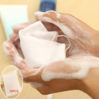 ❤S Wind 10pcs Soap Mesh Foaming Net Bubble Mesh Bag Skin Clean Tool (4)