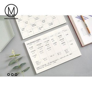 March The Best Weekly Planner and Organiser To do list 60 Sheets Stationery