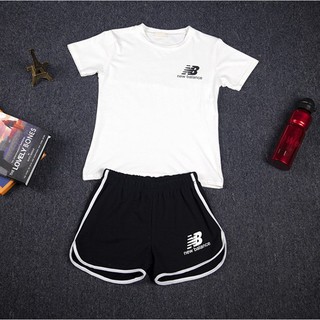 Woman Girl Sport Set Loose Sport T-shirt+Pants NB Summer Cloth Set