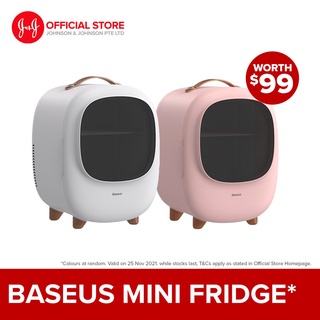 Baseus 8L Mini Fridge White/Pink