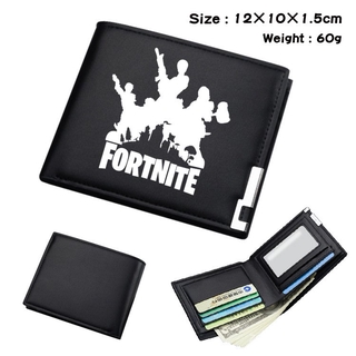 Fortress NightFortniteGame Students Men and WomenPUFold Leather Wallet Short Wallet Card Holder Coin Purse