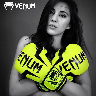 Venum Professional Boxing Gloves Elite Boxing Muay Thia Gloves Free Shipping