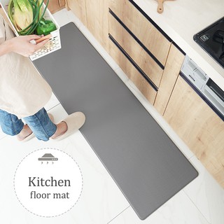 PU Anti-oil Kitchen Floor Mat Leather Long Waterproof Non-slip Mat Foot Pad