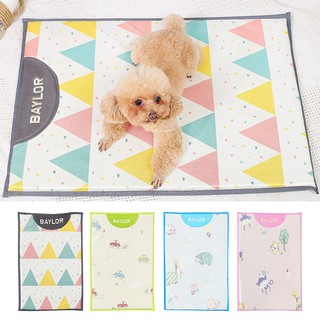 Summer Cool Breathable Viscose Fiber Pet Sleeping Bed Mat For Cat and Dogs