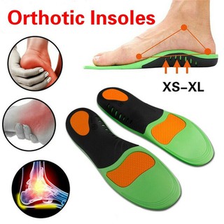 Shoe Insoles Inserts Flat Feet High Arch Support For Plantar Fasciitis BK Cloth + PU Foam + Gel.