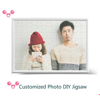 Customized Photo Jigsaw DIY 120 pc Personalized Photo Album Creative Gift Birthday Gift Photo Frame for Girlfriends and Lovers DIY Gift Customized Gift