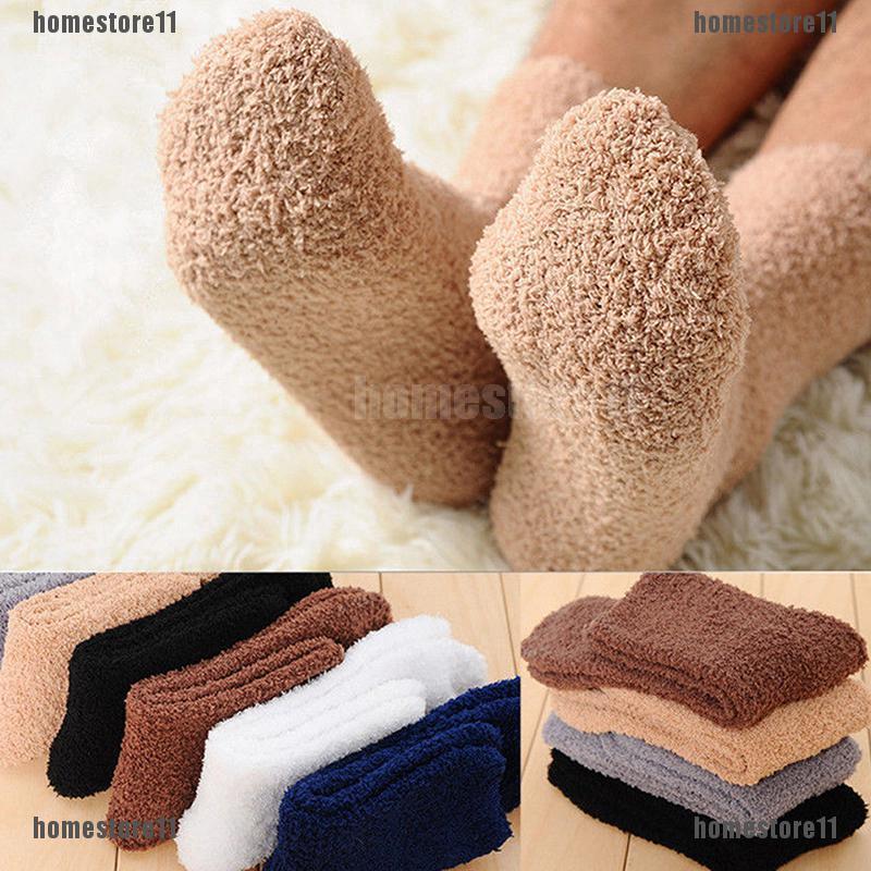 Mens Women Thicken Thermal Wool Cashmere Casual Sports Floor Warm So