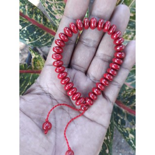 Red Coral Marjan Stone Bracelet Hk 095 (1)