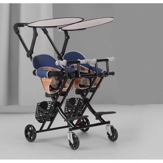 MALAYSIA READY STOCK 🔥 twin Kids magic stroller foldable fortable magic stroller kembar stroller twin stroller kembar