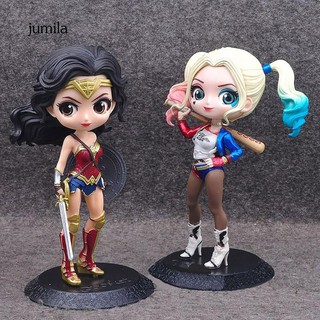 JULA DC Superheroes Wonder Woman Harley Quinn Figurine Statue Doll Toy Cake Decor