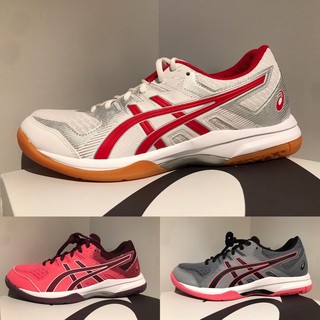 Asics Asics GEL ROCKET 9 Low Top Volleyball Shoes Gray Pink White