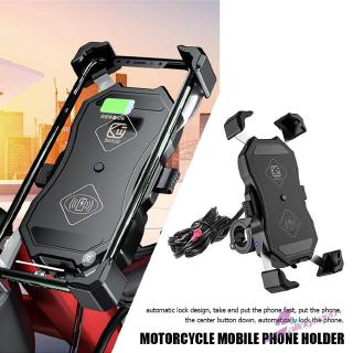 Motorcycle Phone Holder 15W Wireless + QC 3.0 USB Charger Phone GPS Mount