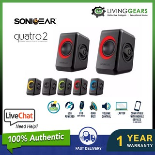 [Shop Malaysia] [ Original ] SonicGear Quatro 2 USB Multimedia Computer PC Speaker