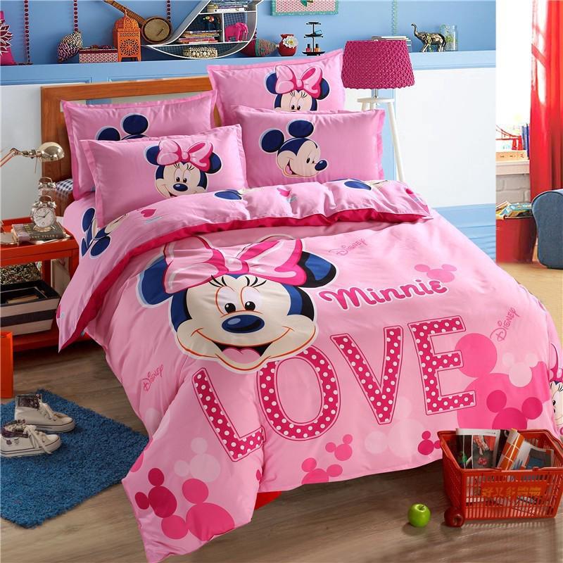 Mickey Minnie Mouse Hello Kitty Cartoon Children Pillow Cases Bed Linen Cover