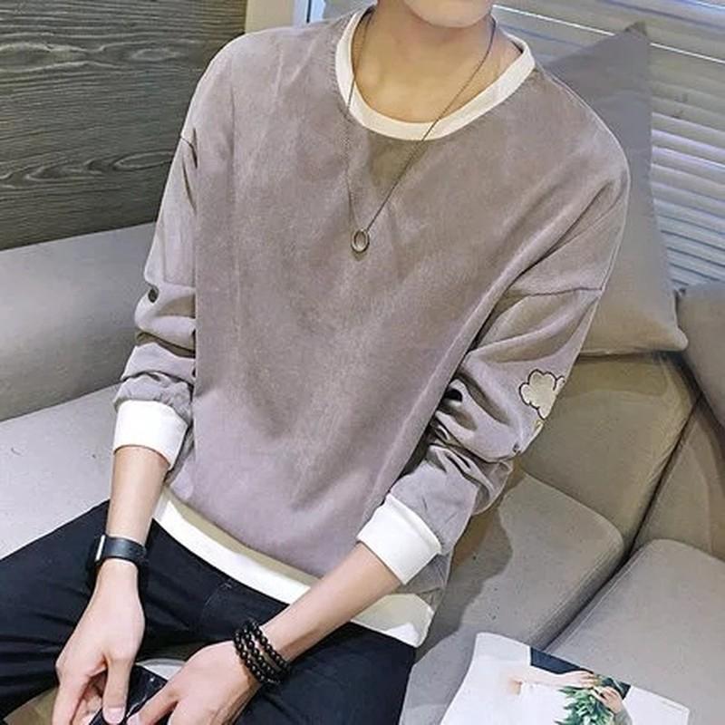 Autumn and Winter New Style Men's Long Sleeved Sweater with Round Collar (1)