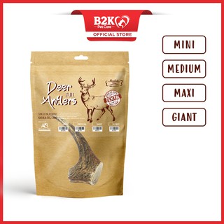 (1pack) Absolute Bites Whole Full Deer Antlers Single Ingredient 100% Natural Dog Dental Chew (4 Sizes Available)