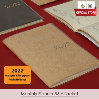 2022 Handwriting B6 Monthly Planner + Jacket Holder Japanese Minimalist Style Planner Journal PNJ-B6
