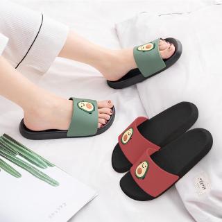 【Spot】Japanese ins wind cute avocado wear slippers couple home slippers summer home bathroom non-slip slippers indoor slippers sandals