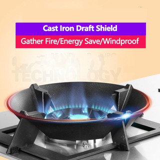 Energy Saving Cast Iron Gather Fire Ring Reducer Cooker Pot Holder Windproof Accessories Gas Stove Cover Easy Installation