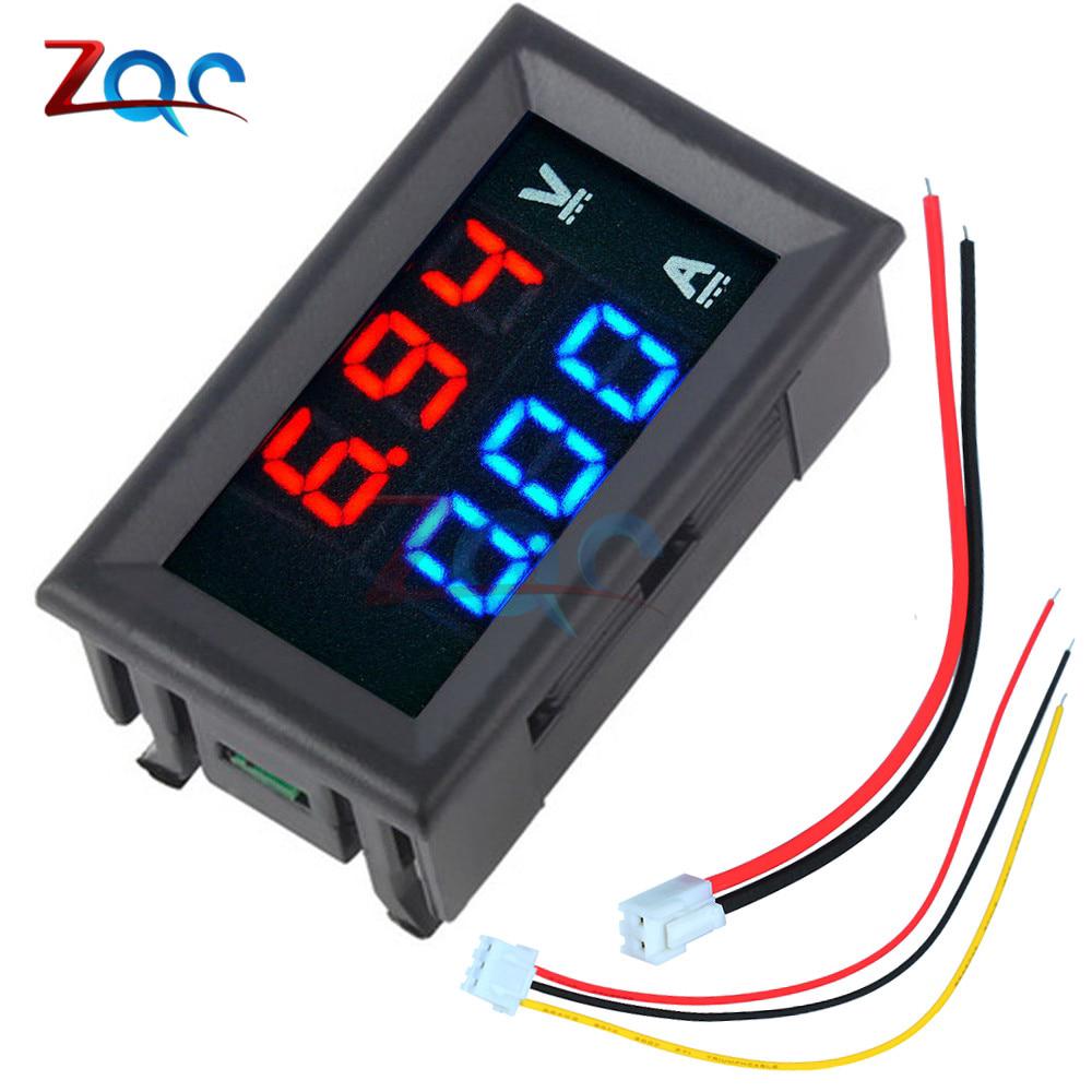 Mini Digital Voltmeter Ammeter DC 100V 10A Panel Amp Volt Voltage Current Meter