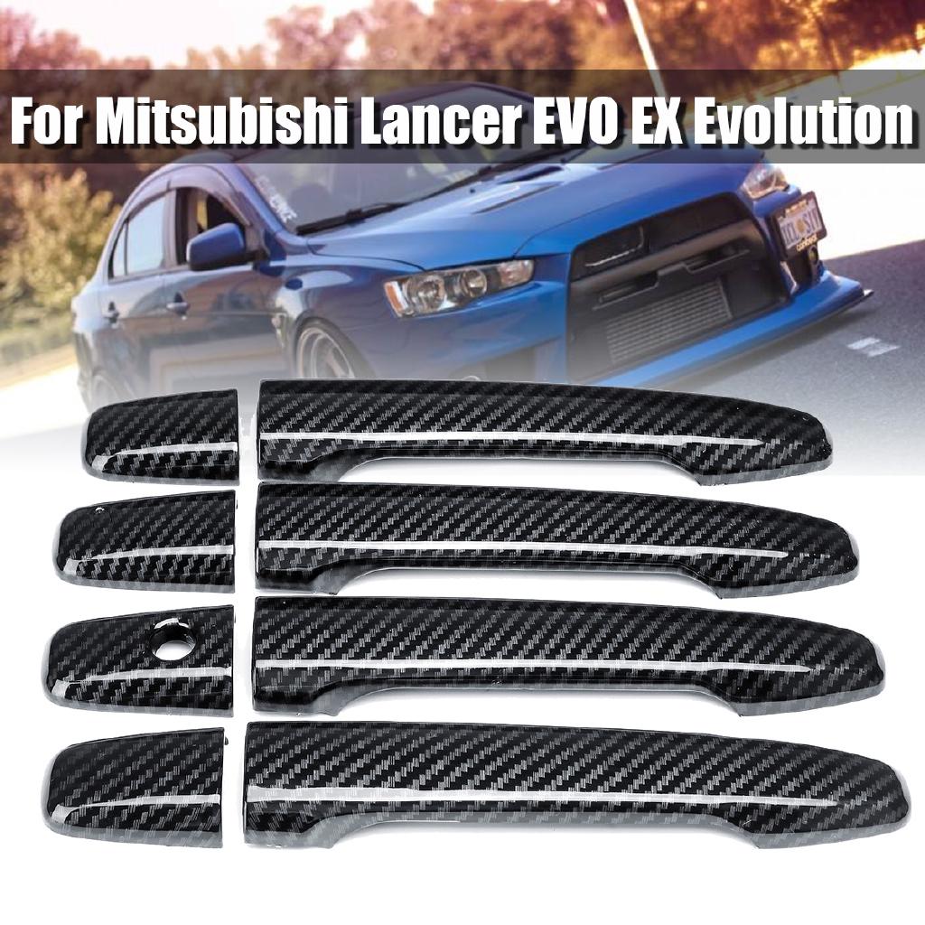 Carbon Fiber Style Door Handle Cover For Mitsubishi Lancer EX Evolution X EVO