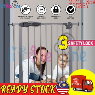 [Shop Malaysia] 🔥💖RAYA SALES Little One Baby Gate Safety Auto Lock For Gate Way 💝Fit Various Size😍