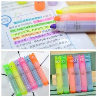 6 Color/Set Mini Highlighter Marker Pens Office Students Stationery Supplies