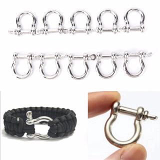 10X Steel Lanyard bow Survive parachute cord paracord shackle accessory bracelet Adjuster outdoor