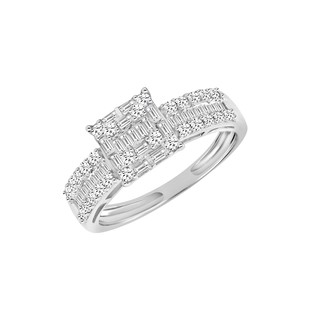 TAKA Jewellery Illusion Diamond Ring 18KW
