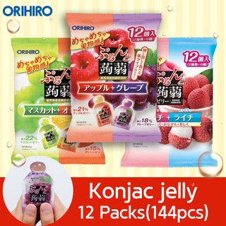ORIHIRO Konjac jelly 12 Packs (144pcs Jelly) Direct from JAPAN /Low Calorie DIET