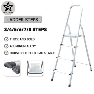 Ladder Foldable Steps 3/4/5/6/7/8 Steps Aluminium Household Ladders