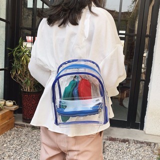🔥zara transparent mini backpack pvc seaside holiday beach bag rainy waterproof backpack
