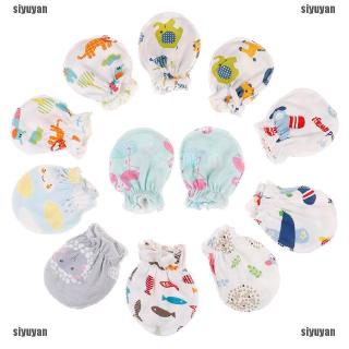 SIY❤ 3Pcs newborn protection face cotton mittens fashion baby cartoon pri
